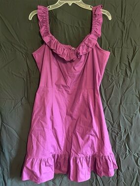 Purple Ruffle-Trim Sleeveless Dress NWT